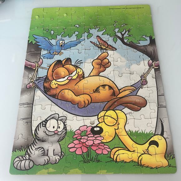 Vintage Garfield Puzzle 100 Piece Jigsaw Puzzle 1979 Complete Nermal Odie Summer - Picture 6 of 10